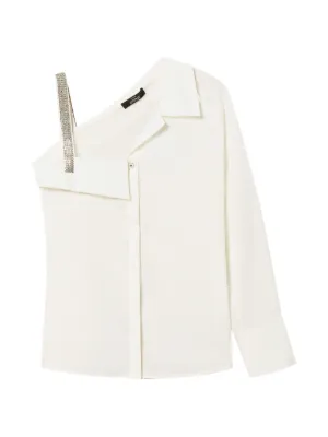 TWINSET one shoulder poplin shirt