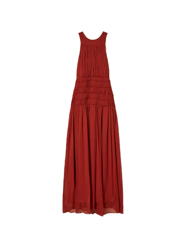 TWINSET long crépon sleeveless dress