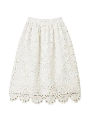 TWINSET macramé midi skirt