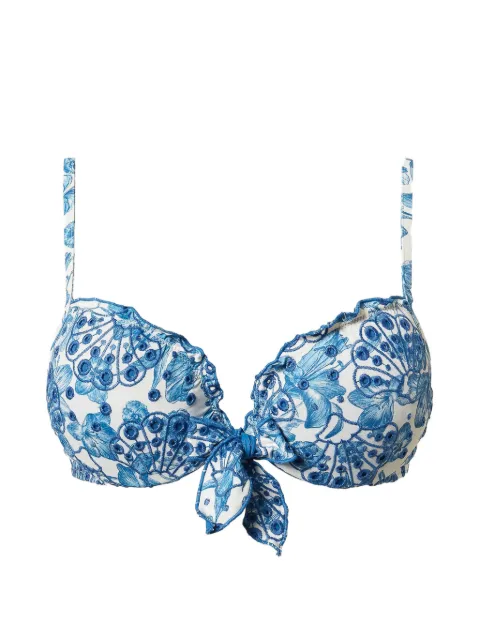 TWINSET push-up bikini top with embroidery