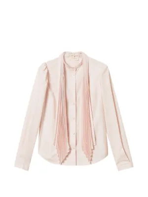 TWINSET poplin shirt with pleated sash