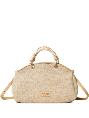 TWINSET woven-handle bowler tote bag