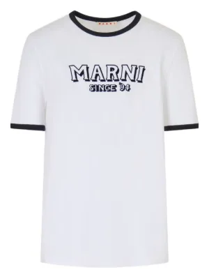 Marni contrast-trim crew-neck T-shirt