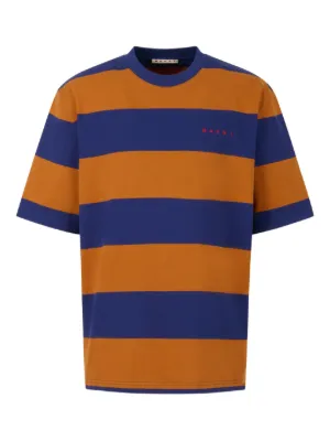Marni two-tone maxi striped T-shirt