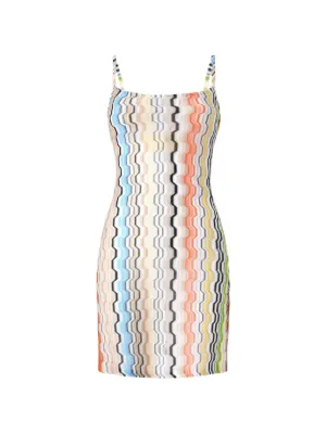 Missoni short viscose cover-up with greek motif