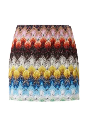 Missoni mini skirt in viscose lamé lace motif