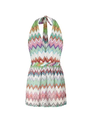Missoni V-neck zigzag playsuit