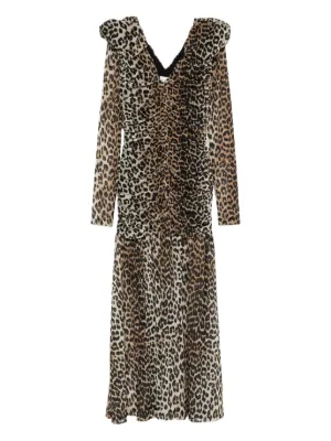 GANNI dress in leopard mesh