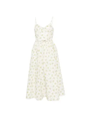 SANDRO floral midi dress with straps