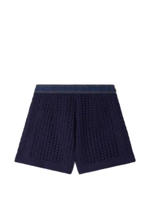 SANDRO high-waisted crochet shorts