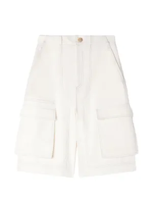 SANDRO wide-leg cotton bermuda shorts