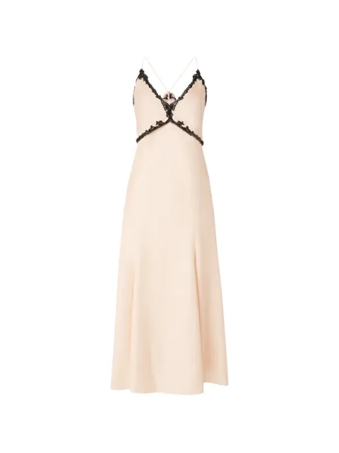 PINKO long dress with lace inserts