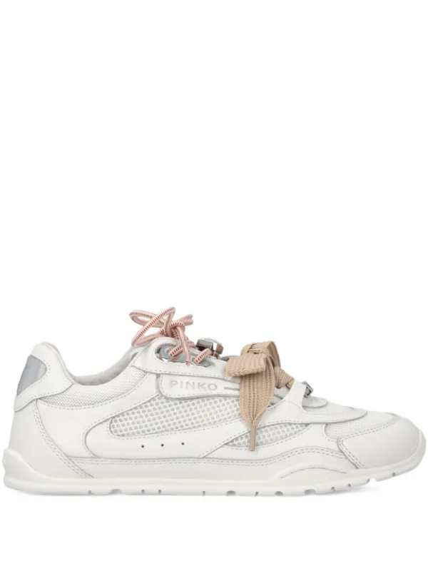 PINKO sneakers with double laces, crystal and charms