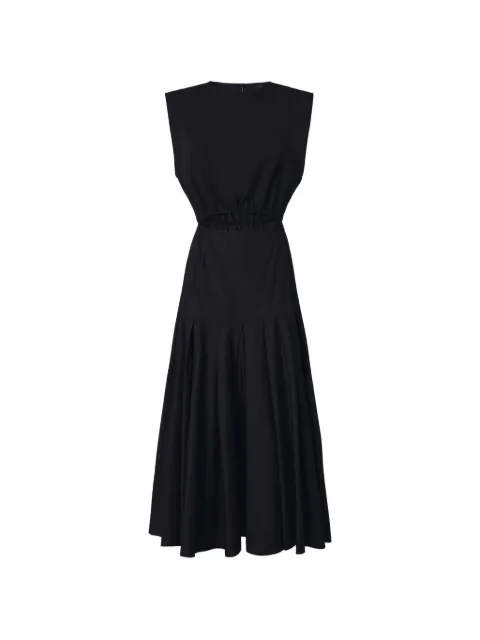 PINKO sleeveless midi dress with pleats and cut-out
