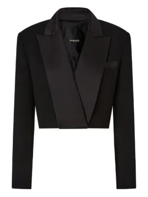PINKO cropped jacket with satin details