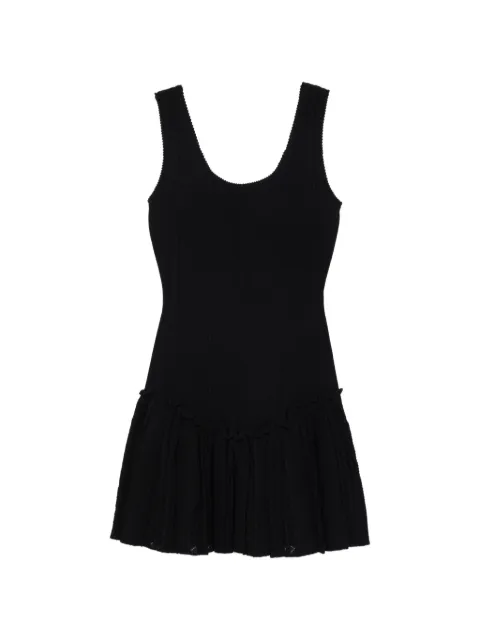 SANDRO mini knit dress with ruffle