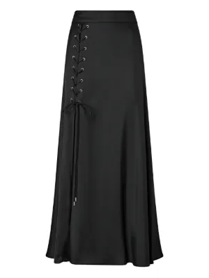 PINKO long skirt with slit and laces