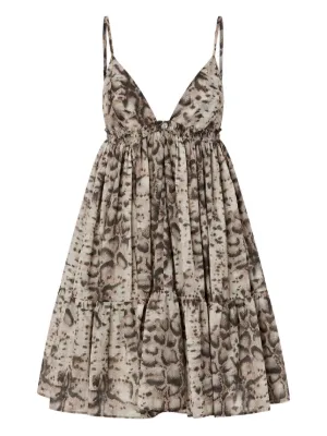 PINKO Adrano tiered animal-print mini dress