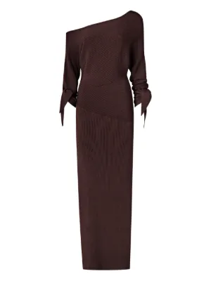PINKO ribbed one-shoulder dress