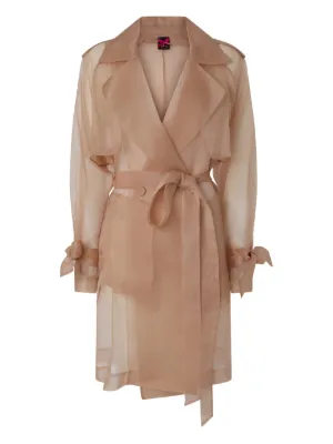 PINKO belted silk coat