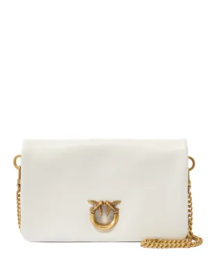 PINKO Love Bag Click Soft Horizontal Mini small crossbody clutch in leather