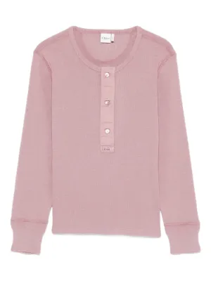 Chloé ribbed-knit long-sleeve T-shirt