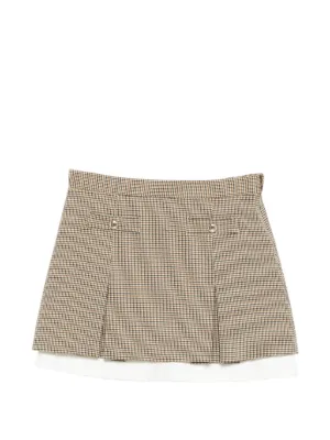 Maje zip-fastening pleated mini skirt