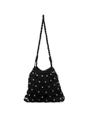 SANDRO studded net mesh bag