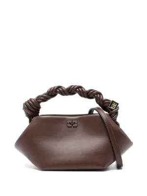 GANNI mini Bou braided-handle tote bag