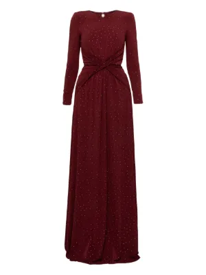NISSA embellished twisted maxi dress