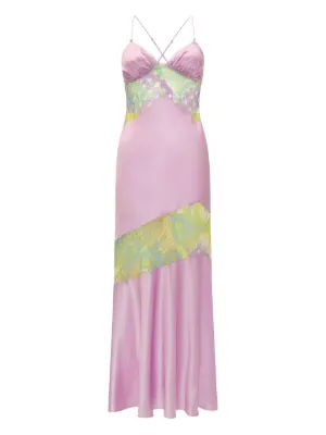 Donde Esteban Lila Salpic&oacute;n midi dress