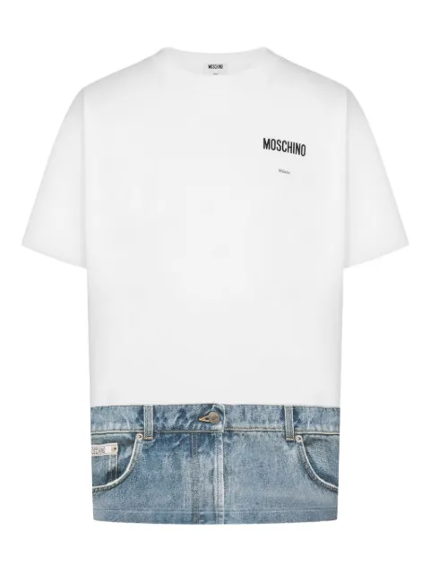 Moschino printed organic cotton jersey T-shirt