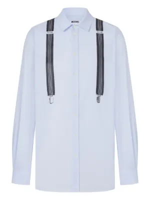Moschino braces-print cotton shirt