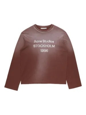 Acne Studios long-sleeve logo-print T-shirt