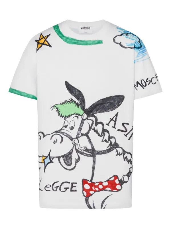 Moschino printed organic cotton jersey T-shirt