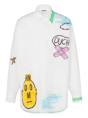 Moschino printed cotton poplin shirt