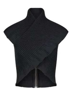 Marcella Colette high-neck ribbed top