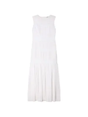 SANDRO crepon maxi dress