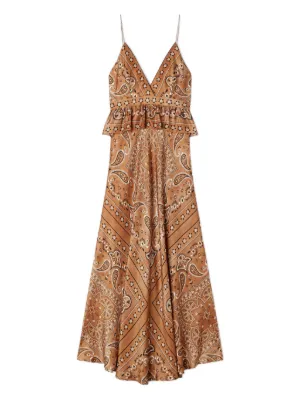 SANDRO bandana-print maxi dress