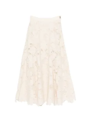 SANDRO maxi guipure skirt