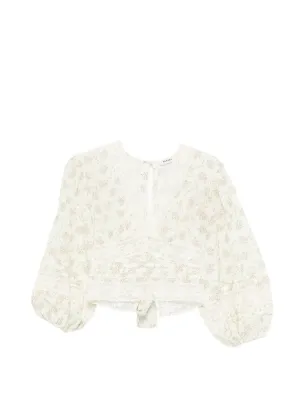 SANDRO floral crop top