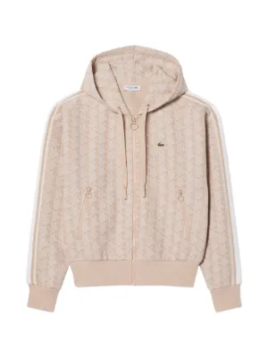 Lacoste geometric-monogram hoodie