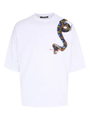 Roberto Cavalli snake-print T-shirt
