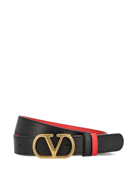 Valentino Garavani VLogo Signature reversible shiny calfskin belt 30mm