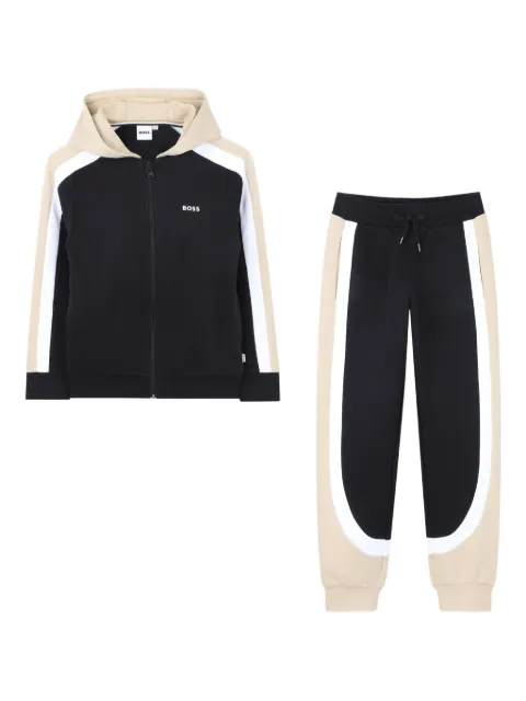 BOSS Kidswear colour-block tracksuit set