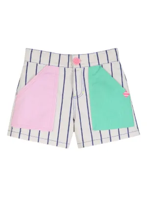 Billieblush striped contrast-pocket shorts