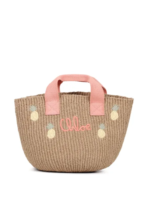 Chlo&eacute; Kids logo-embroidered tote bag