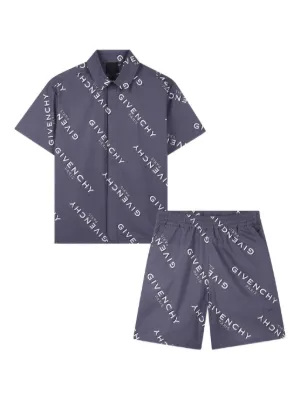 Givenchy Kids print shirt shorts (set of two)