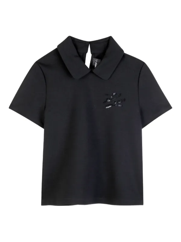 Karl Lagerfeld Kids sequin collared top