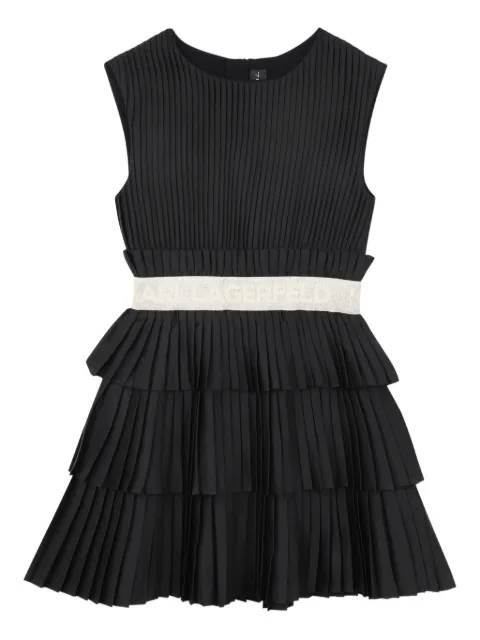 Karl Lagerfeld Kids pleated tiered dress